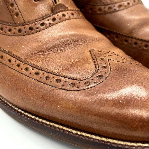 Cole Haan Modern Classics Wingtip Oxfords British Tan Size 8 - Picture 2 of 7
